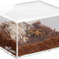 REPTI ZOO Magnetic Acrylic Case 4.1"x3.3"x2.5" Nano Enclosure Reptile Breeding Box Terrarium Cage Tank Tarantula Scorpion Sling Isopods Lizards Roach Invertebrates Insect Mantis