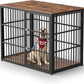48'' XXL Dog Crate Furniture with 3 Doors,Wooden Crate End Table Heavy Duty Indoor Combination Cage for Medium to Large Dogs, Multiple Units Can be Combined