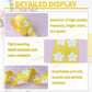 Printed Flower Nylon Webbing with Buckle 1 1/2 inch 6 Yards Yellow Heavy Duty Patterned Fabric Webbing Luggage Handle Jacquard Ribbon for Backpack Bags-Decorative Supplies-Clothing-Sewing-DIY Crafts