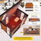 Aivituvin Dog House Outdoor & Indoor Dog Kennel with Insulated Liner for Winter Waterproof Large Dog Cage for Small & Medium & Large Dogs,Unique All-Around Iron Frame
