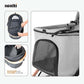 Foldable Pet Stroller for Dogs and Cats, 33 lbs Capacity, 360° Swivel Front Wheels, One-Click Fold, Brake System, Leash & Lock Clips, Removable Washable Padding, and Cup Holder (Gray, 33 lbs)