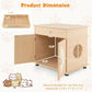 Tangkula Litter Box Enclosure, Hidden Cat Washroom with Drawer, Sisal Scratching Doors, Adjustable Metal Feet, Modern Cat Litter Cabinet Storage Bench, Double Enclosed Litter Box Furniture