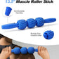 5 in 1 Foam Roller Set Trigger Point Foam Roller, Massage Roller Stick, Massage Ball, Stretching Strap for Deep Muscle Massage Pilates Yoga, Fitness Exercise for Whole Body (Blue Diamond)