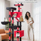 Taoqimiao Gothic Cat Tree 71-Inch, Cat Tower for Indoor Cats Large Adult, Multi-Level Large Cat Condo, 8 Sisal Scratching Posts, Metal Frame Cozy Hammock, Scratch Board, 2 Top Perches, MS026LBR