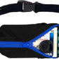 SPIbelt Running Belt for Women Men, Phone Holder for Running, Running Fanny Pack, Holder for Phone, Running Waist Pack, Adjustable Waist, [Fits All Phones]. Black with Blue Zipper