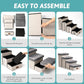 Dog Stair for Small Dogs with Storage, Foldable Pet Step with Soft Cover, Older Cat Ramp for Chair Couch Sofa, Lightweight, Durable, Comfort, 24.8x13x13.6 inch, 3 Tiers, Grey