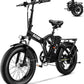 1000W Folding Electric Bike, 48V 20AH Large Removable Battery E Bike,30+MPH, 80 Miles Max Range, 20" Fat TireElectric Bike for Adults, Adult Electric Bicycles for CommuteBeach Snow