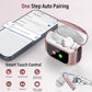 Wireless Earbuds, Bluetooth 5.4 Headphones with Multifunctional Touch Screen, 48H Bass Stereo Ear Buds with ANC/ENC Noise Cancelling/Transparency Mode, IPX7 Earphones with 5 EQ Modes, Rose