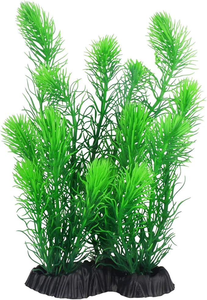 MyLifeUNIT Aquarium Plants, Artificial Aquarium Decorations for Fish Tank Decor, Pack of 4
