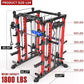 Power Cage,1600lbs Multi-Function Power Rack with Adjustable Cable Crossover System and More Training Attachment, Weight Cage for Home Gym
