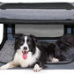 NEZUC Soft Collapsible Dog Crate - 36 Inch Portable Soft Sided Travel Dog Crates for Large Dogs, 4-Door Foldable Dog Carrier, Pet Kennel Indoor & Outdoor (Gray, 36.0" L x 22.0" W x 22.0" H)