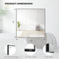 28x28 Inch Black Bathroom Mirror for Wall, Aluminum Frame Rectangle Rectangular Vanity Mirror, Modern Large for Bedroom, Living Room, Horizontal or Vertical