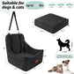 Dog Car Seat for Dogs Up to 35lbs,Fully Detachable and Washable,Memory Foam Covered Soft Fabric,Easy to Install with Adjustable Straps,Anti-Slip Bottom,Two Side Pockets(Black,Medium)