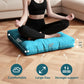 Tiita Square Outdoor Cushions Floor Pillow Thicken Tufted Seat Cushion for Adult Seating on Floor Yoga Meditation Living Room Balcony Office Indoor, Set of 2, 22x22 Inch, Blue