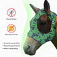 Harrison Howard Super Comfort Stretchy Fly Mask Large Eye Space with UV Protection Soft on Skin with Breathability Live Leaf S