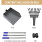 Heeyoo Dog Pooper Scooper, Dog Poop Tray and Rake Set, Pet Waste Removal Scoop with Long Adjustable Sectional Stainless Handles