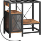 20-37 Gallon Fish Tank Stand, Aquarium Stand with Power Outlet and Storage Cabinet, Heavy Duty Tank Stand Suitable for Turtle Tank, Reptile Terrarium, for Home Office, Rustic Brown FTHR40E01