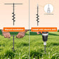 Heavy Duty 30FT Dog Tie Out Cable and Stake，360°Swivel Screw in Spike Auger Ground Stake Anchors for Large Medium Medium up to 220 lbs，Dog Outside Lead Cable for Yard, Lawn Beach, Camping