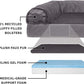 Furhaven Cooling Gel Dog Bed for Medium/Small Dogs w/ Removable Bolsters & Washable Cover, For Dogs Up to 35 lbs - Plush & Velvet L Shaped Chaise - Platinum Gray, Medium
