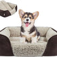 Miguel Washable Dog Bed with Removable Cushion for Small Dogs, Easy to Wash Pet Sofa Bed with Side, Rectangle Bolster Cat Bed Calming Cuddle Puppy Bed with Anti-Slip Bottom, Dark Brown 20 Inch