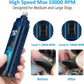 Casfuy Dog Nail Grinder with 2 LED Light - 4.8V Super Powerful 2-Speed Electric Pet Nail Trimmer for Medium Large Dogs Quiet Rechargeable Painless Paws Grooming & Smoothing Tool (Dark Blue)