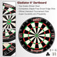 Gladiator Dartboard with Top-Grade African Sisal and Sword Edge Staple Free Wire Spider for Maximum Scoring Potential and Less Bounce Outs