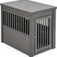 New Age Pet ECOFLEX Dog Crate End Table - Furniture-Style Pet Crate for Crate Trained Dogs - Stainless Steel Tubing & a Latched Closure - 10 Year Manufacturer's Warranty, Medium