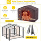 Aivituvin Outdoor Dog House with Chewproof Strong Metal Frame Insulated Outside Dog Kennel Weatherproof for Medium to Large Dogs, (41.5" L x 41.4" D x 34.1" H)