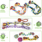 Large Tough Chew Toys for Aggressive Chewers Large Breed,Heavy Duty Dental Rope Toys Kit for Medium Dogs,5 Knots Indestructible Cotton Puppy Teething Chew Tug Toy Set of 9