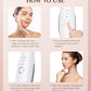 7 Color Galvanic Machines - Red Light Therapy for Face and Neck, Face Massager Tool for Wrinkles, Double Chin, Vibrating Facial Massager with Thermals, White