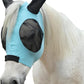 Horse Fly Mask with Ears - Large Eye Space for Full Vision, Breathable Stretch Comfort Fit, UV Protection, Forelock Opening, Easy Pull-On Paleblue Pony