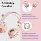 LilGadgets Connect+ Pro Wired Kids Headphones for School w/Microphone, Volume & Noise Reduction Over-Ear Headset w/Cord, SharePort Technology & SoftTouch Padding, Girl Power - Headphones for Kids