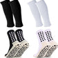 2 Set Grip Soccer Socks and Shin Guard Sleeves Non Slip Soccer Sleeve Socks for Men Women