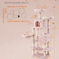 Feandrea Cat Tree, 66.1-Inch Large Cat Tower with 13 Scratching Posts, 2 Perches, 2 Caves, Basket, Hammock, Pompoms, Multi-Level Plush Cat Condo for Indoor Cats, Jelly Pink UPCT165P01