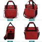 BAGLHER Dog Travel Bag, Pet Travel Bag (ALL Pet Travel Supplies), With 2 Pet Food Containers and 2 Collapsible Silicone Bowls; Essential Kits for Pet Travel Red
