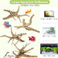 Tfwadmx Natural Driftwood for Aquarium, 6-8" 4 Pcs Wood Aquarium Decorations Fish Tank Log Reptile Tree Branches, Assorted Spider Wood Branch