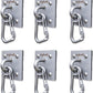 Canine Hitch- Secure Dog Leash Parking Wall Large Hook with Clip 6 Pack - Tie Out Stainless Steel & ABS Mounting Plate for Strength - Practical Lead Management for Home & Business