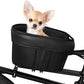 Dog Bike Basket Mountain Bike Shopping Basket Portable Cat and Dog Carrier for Bike Front Crossbar with Sponge Liner ty Strap (Black)