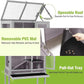 GUTINNEEN Rabbit Hutch Bunny House, 36.6" L Rabbit Cage with Anti Chewing Ramp, Guinea Pig Cage with Cooling Galvanized Sheet, Detachable Legs(Grey)