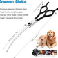 Dragon Creek 8" Downward Curved Dog Grooming Scissors Shears for Grooming Face and Paws Safety Round Tips Shears Trimming Cutting Scissors for Dog Cat Pet Black