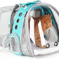 Lollimeow Cat Carrier Backpack, Bubble Dual Expandable Backpack Carrier, Pets and Small Dogs,Airline-Approved, Designed for Travel, Hiking, Walking & Outdoor Use (Dual Expandable-Green)