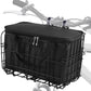 Aodaer Bike Basket with Removable Liner Bag Cargo Net Large Folding Bike Basket Quick Release Metal Ebike Basket Bicycle Storage Basket for Carrying Fruit & Grocery Pets Dogs