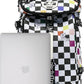 Kalesi Gym Duffle Bag Backpack 4-Way Waterproof with Shoes Compartment for travel Sport Hiking laptop (Checkerboard)