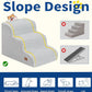 Dog Step for Bed, Dog Stair 3-Step 35D Pet Stair 15.7" H for High Bed or Sofa Non-Slip Balanced Pet Step Indoor, Light Grey