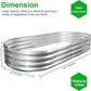 2Pack Raised Garden Bed 6×3×1FT,Galvanized Planter Box Oval Large Matel Steel Backyard Beds Outdoor for Vegetables,Flowers,Herbs,Plant