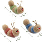 Interactive Natural 3 PK Catnip Toy, with Rattle, Bite Resistant, for All Ages Indoor Cat, Soft Caterpillar Toys, Fluffy Kitten Toy