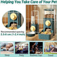 kathson Hanging Automatic Rabbit Pet Food and Water Dispenser, Auto Gravity Bunny Feeders for Cages, Detachable Self-Feeding Feeder and Waterer Set for Ferrets Chinchilla Hedgehog (Dark Blue)