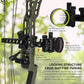 Archery 5-Pin Bow Sight - 0.019" Fiber, Brass Pin, Aluminum Machined - Right and Left Handed, with Hi-Vis Level for Archery, Hunting, Shooting