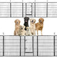 BestPet Dog Playpen Indoor 40 inch 24 Panels Metal Dog Pen Pet Dog Fence Outdoor Exercise Pen with Doors,Pet Puppy Playpen for RV Camping Yard, Black