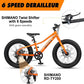 Glerc Mars Kids Mountain Bike, 20 24 Inch Fat Tire Bike for Teen Ages 6-14 Year Old, Bicycle with 2.8-Inch Wide Tires and 6 Speed Drivetrain, Multiple Colors